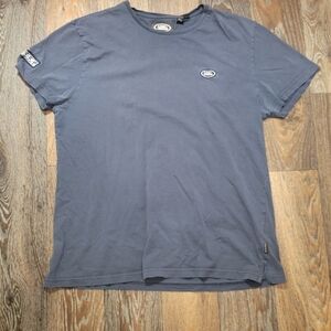 Land Rover Mens Medium T Shirt Blue Embroidered Logo
